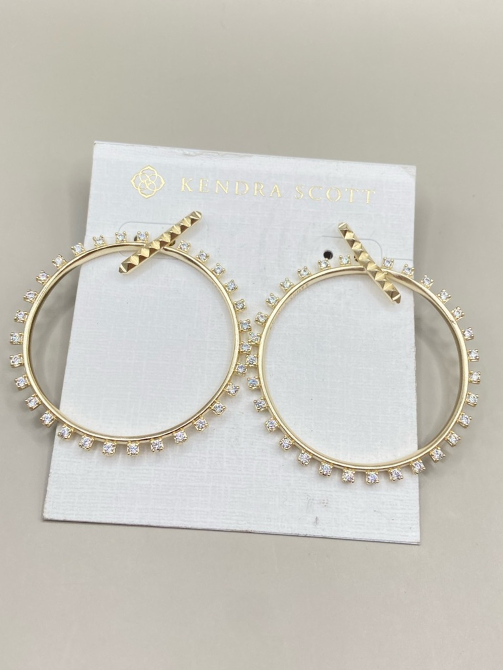Kendra Scott Charlie Crystal Circle Post Earrings - Picture 2 of 5